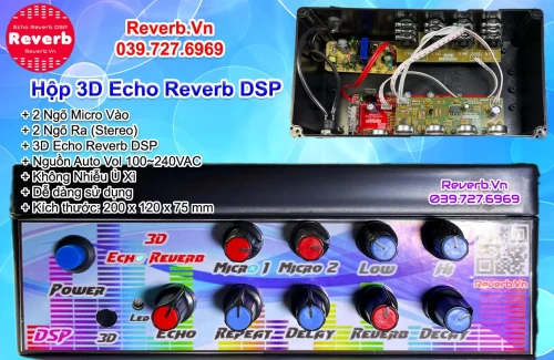 Hộp 3D Echo Reverb DSP