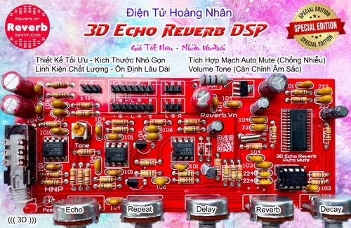 Mạch 3D Echo Reverb DSP 5 Volume