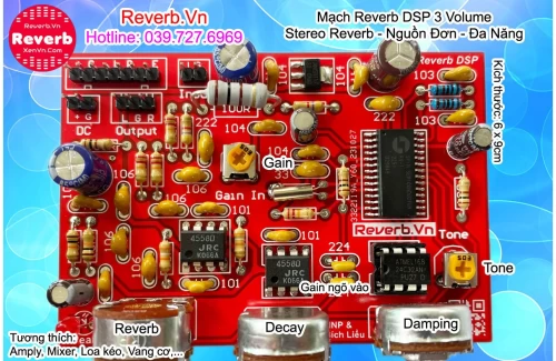Mạch Reverb DSP 3 Volume