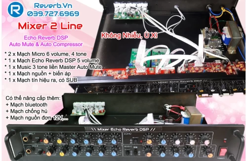 Mixer 2 Line Echo Reverb