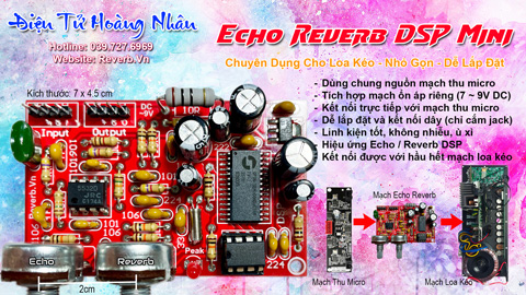 Mạch Echo Reverb Loa Kéo 2 Volume